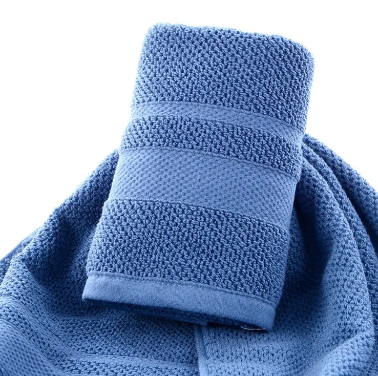 Blue 3 шт./партия, полотенце для рук, хлопковое банное полотенце для лица, быстросохнущее мужское спортивное полотенце toalha de banho - Цвет: Blue