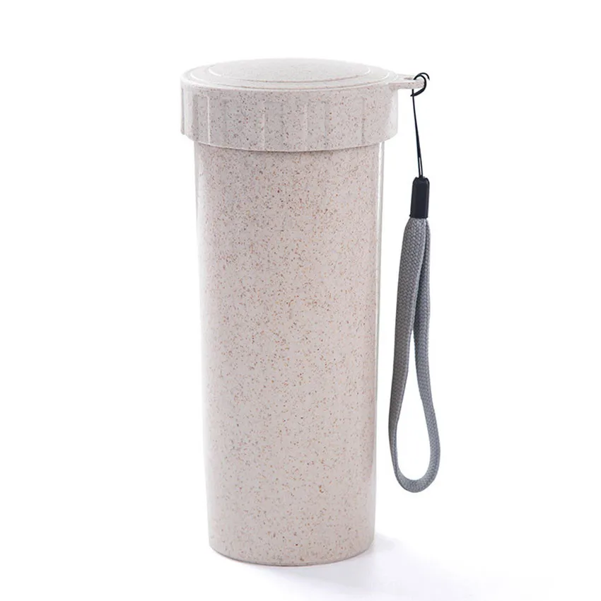 Beige 300-400 мл бутылка для воды Горячая дорожная кружка для кофе в офисе бутылка для воды и чая чашки Пшеничная солома штукатурка чашка# B5 - Цвет: Beige