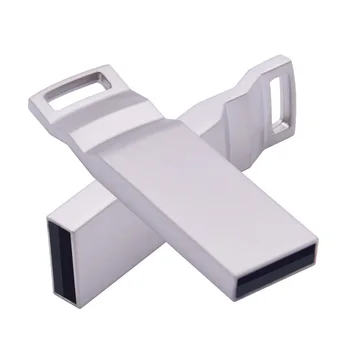 

New arrivals usb flash drive 64GB 32GB 16GB 8GB 4GB pen drive pendrive waterproof metal silver u disk memoria cel usb stick gift