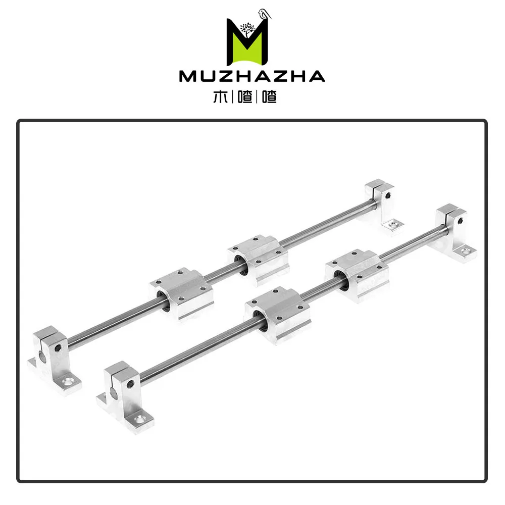 

3D printer parts Optical axis kit 2 x 8mm Chrome Plated Shaft + bearing 4 x SC8UU + 4 x SK8 Aluminum End Supporters