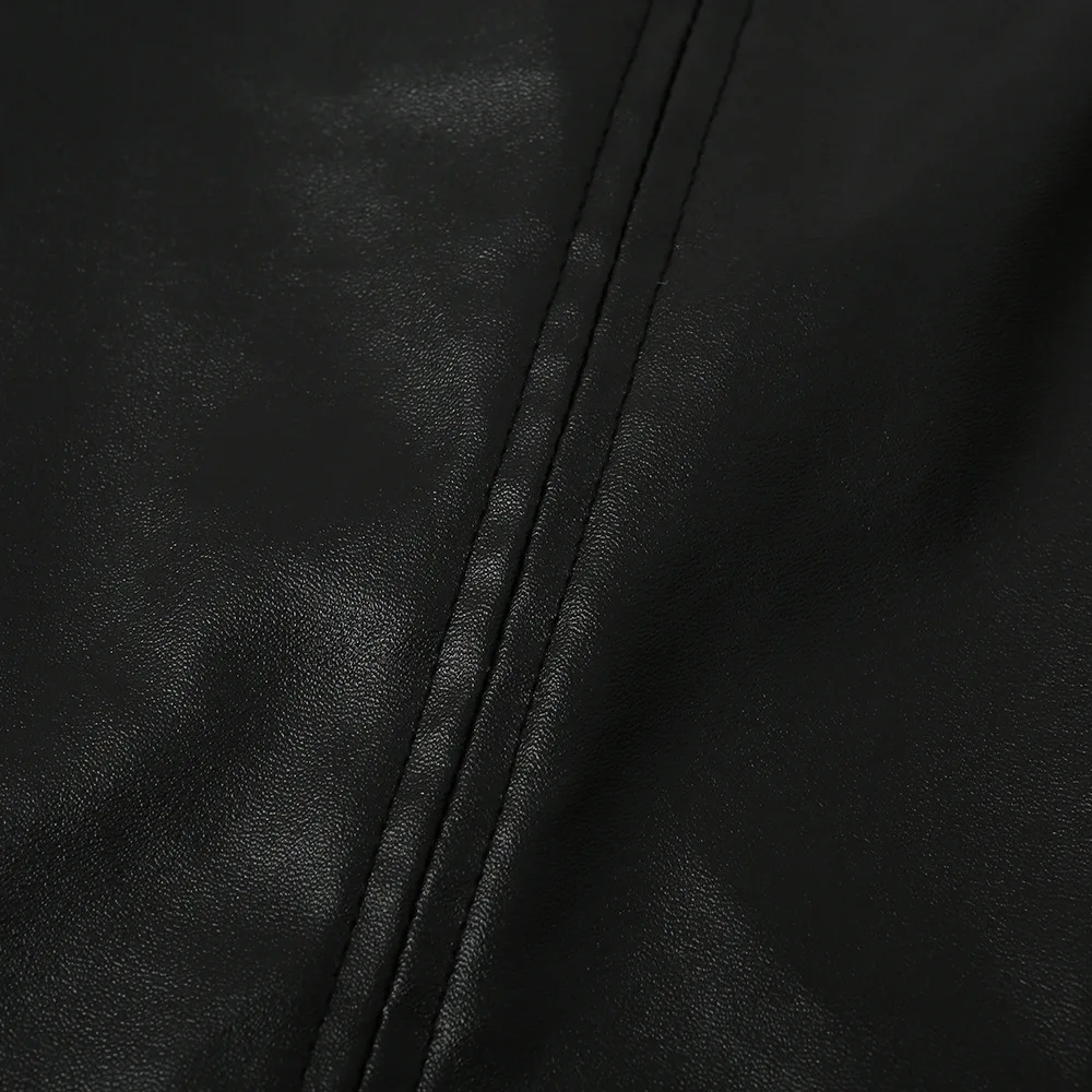 Осеннее женское черное сексуальное платье локомотива с асимметричным ремнем на молнии из искусственной кожи, мини платье, Клубные вечерние платья бодикон
