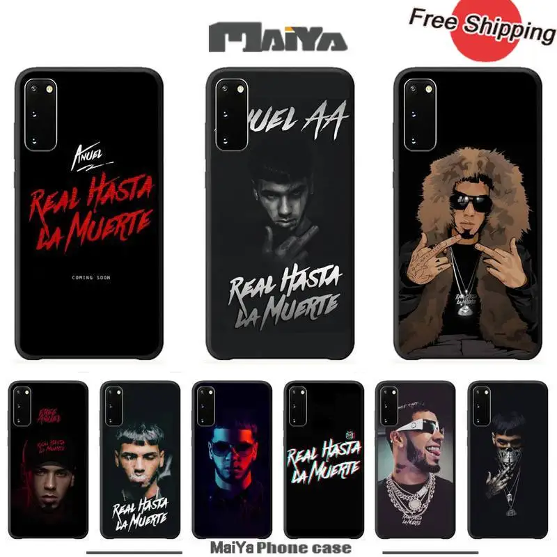 Рэпер Anuel AA реальные Hasta La Muerte Роскошный чехол для мобильного телефона Samsung S 7 8 9 10 20
