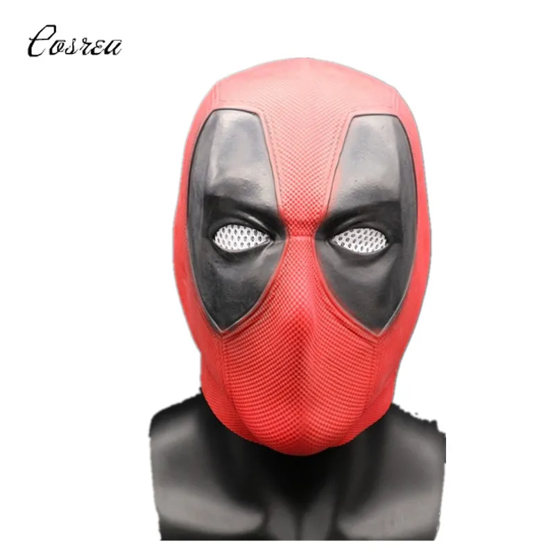 Маска Deadpool для косплея латексная на все лицо реквизит маски вечеринок взрослых