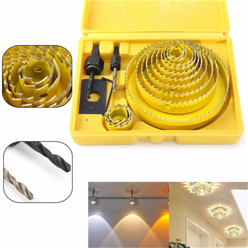 

17Pcs / Set 19-127mm Drill Bit Hole Opener Steel Hole Saw Drill Bit Set For Wood Panel PVC Pipe Plasterboard