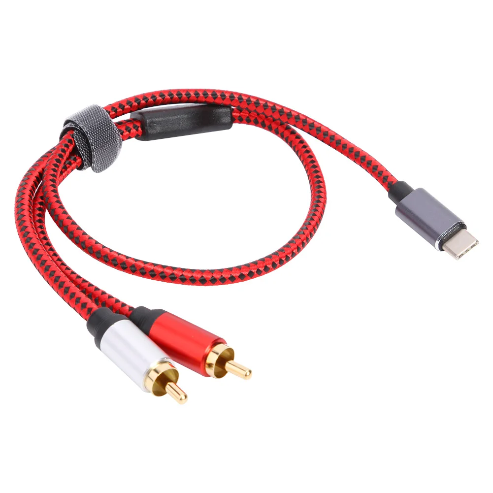 Разветвитель удлинитель ALLOYSEED USB Type C (папа) на 2 RCA (папа)|Кабели VGA| |