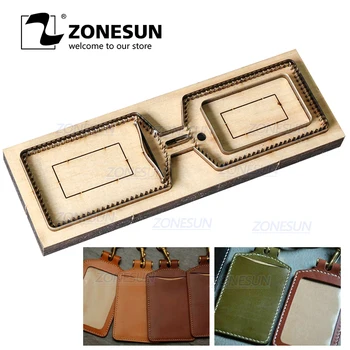 

ZONESUN Name ID Card Holder Customized Leather Cutting Die Punching Handicraft Tool Cutter Mold DIY Wallet Die Cuts Clicker Die