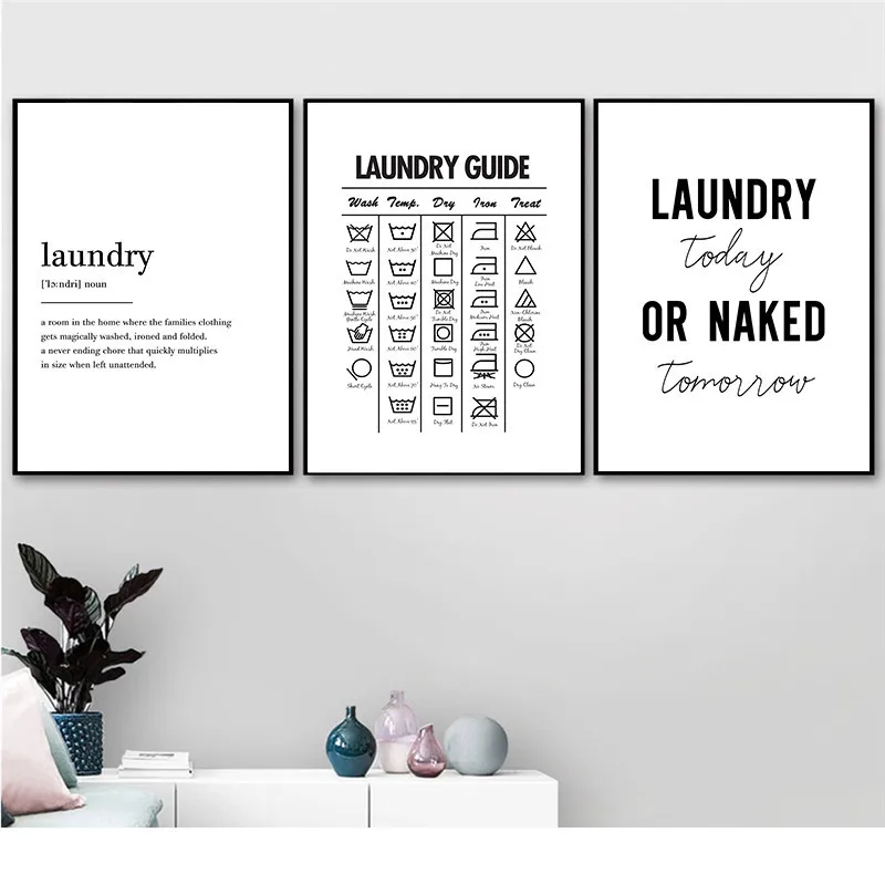 laundry today naked tommorow print quote picture poster a4  picture unframed