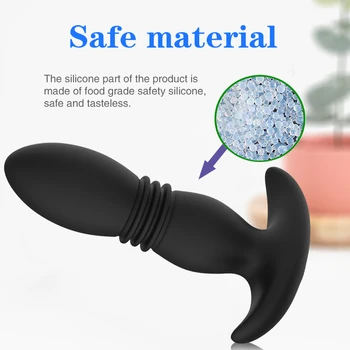 Anal Vibrator Wireless Remote Control Telescopic Dildo Vibrators Male Prostate Massager Butt Plug Vibrador Anal Sex Toys for Men 4