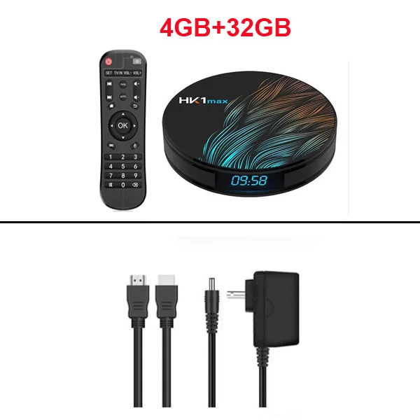HK1 Max Android 9,0 ТВ приставка Rockchip Четырехъядерный 4G ram 128GB rom 2,4G 5G Wifi BT4.0 Netflix Youtube 4K IP tv медиаплеер - Цвет: 4G 32G