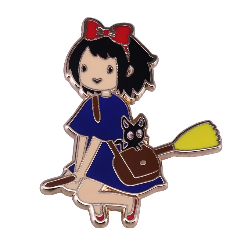 

Kiki’s Delivery Service pin cute Jiji cat magic badge beautiful Ghibli collection