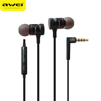 

Awei ES-70TY In-Ear Earphone Metal Headphones With Mic Stereo Wired Headset Deep Bass Sound Fone De Ouvido Auriculares Audifonos