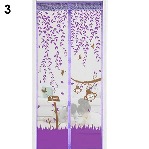 Прочные свободные руки мягкие магнитные перегородки комнаты занавески s экраны анти москитные перегородки сетки комнаты занавески Декор - Цвет: Purple 100cm