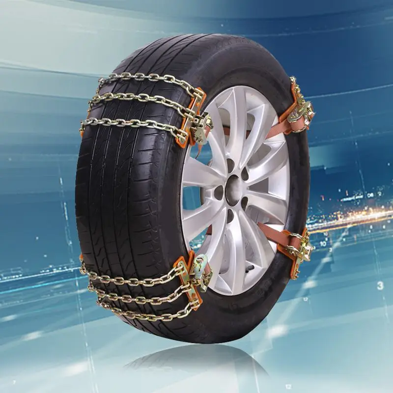 New Wear-Resistant Steel Car Snow Chains Balance Design Anti-Skid Chain For Ice/Snow/Mud Road Safe For Driving