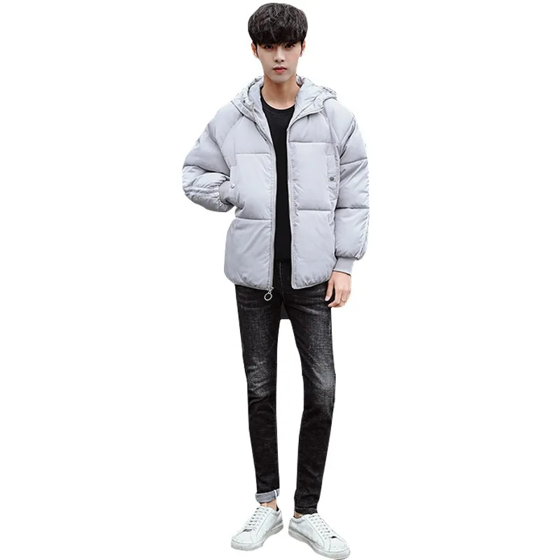Couple Clothes Cotton-padded Clothes Female Short Coltsfoot Thick down Coat Loose-Fit Solid Color Cotton Coat New Style Kor