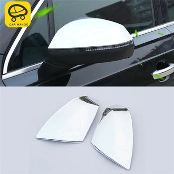 

CARMANGO for Audi Q7 4M 2016 2017 2018 Car Styling Side Rearview Mirror Protector Cover Trim Frame Sticker Exterior Accessories