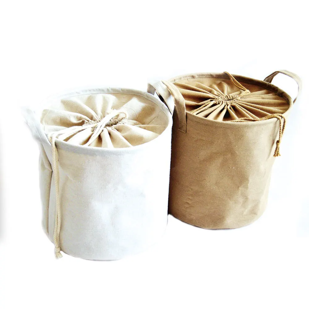 Cotton Linen Art Hamper Laundry Basket Collapsible Storage Washing Dirty Clothes Big Organizer Bin Handle | Дом и сад