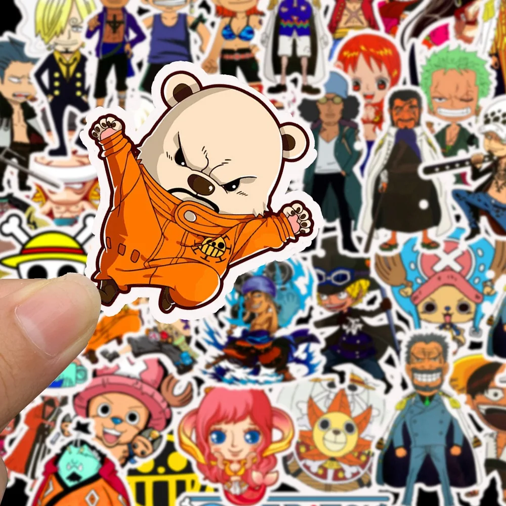 50 Pcs Lot Custom Stickers Papelaria One Piece King Lufei Cartoon Graffiti Stationery Sticker Waterproof Removable Tz071g Assorted Stickers Aliexpress