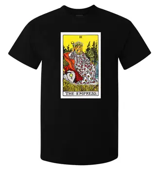 

The Empress Tarot Card Art Logo men's (woman's available) t shirt black Cool Casual pride t shirt men Unisex Fashion