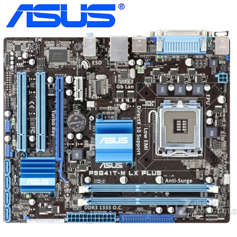 

Материнские платы ASUS P5G41T-M LX Plus LGA 775 DDR3 8 ГБ для Intel G41, б/у системная плата для настольных компьютеров, PCI-E X16