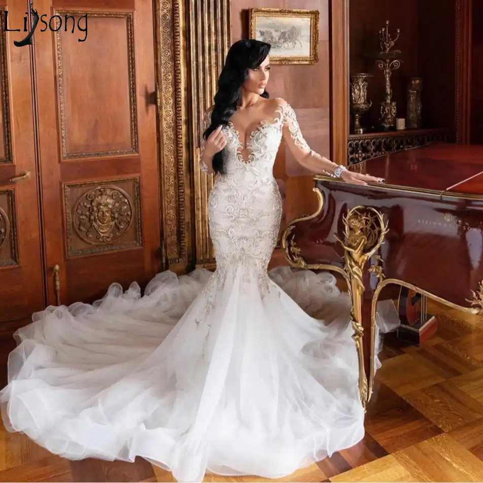 Mermaid Style Wedding Dresses With Train Online Sales, UP TO 60% OFF www.investigaciondemercados.es