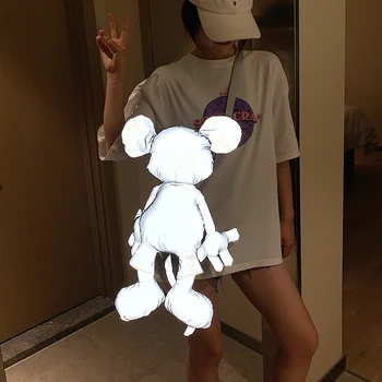 

Summer Bag Female Bag 2020 New Fashion Net Red Fashion Shoulder Bag Foreign Wild Ins Casual Reflective Bear Crossbody Bag
