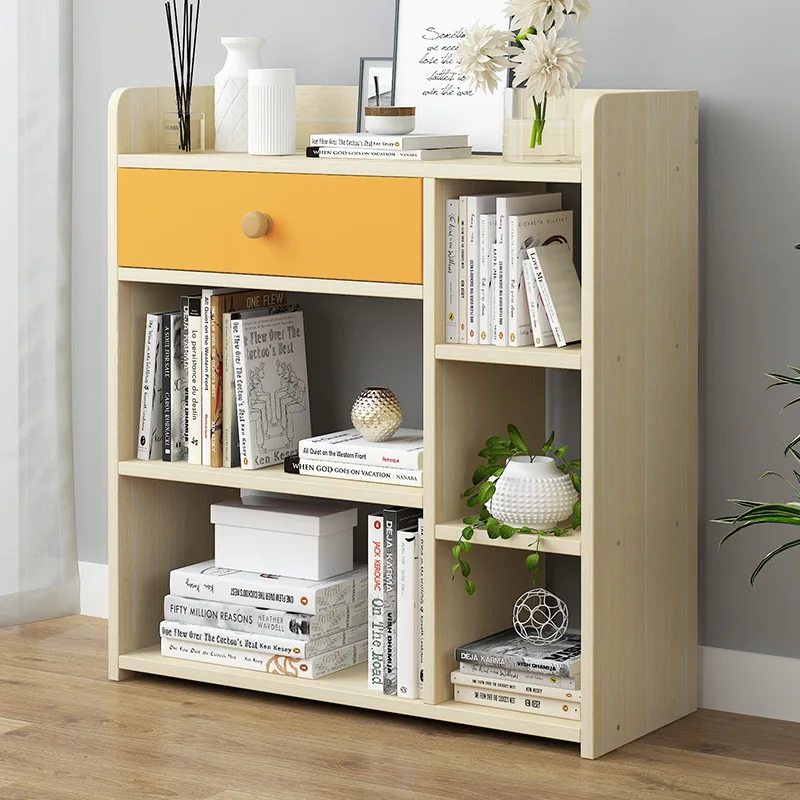 

Simple Bookcase Combination Household Multilayer Floor Cabinet Storage Shelf Minimalist Modern Province Space Students Bookcase