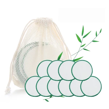 

8/12Pcs Washable Bamboo Cotton Reusable Makeup Remover Pads Three Layers Facial Remover Cleansing Wipe Cotton Pad Care Cleaning