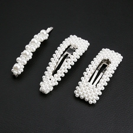 3pcs design 4 Модные жемчужные женские заколки для волос, женские заколки для волос, металлическая заколка для волос, заколка для волос, орнамент заколки-пряжки, аксессуары - Цвет: 3pcs design 4