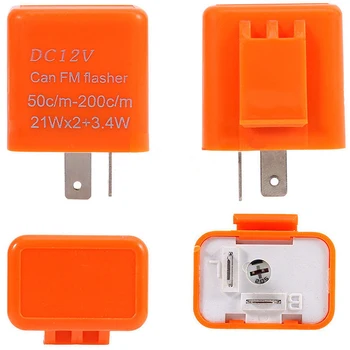 

Motorcycle Relay Turn Signal 2 Pin 12V Orange Flasher 1 Pcs 50C/m-200C/m Adjustable New Durable
