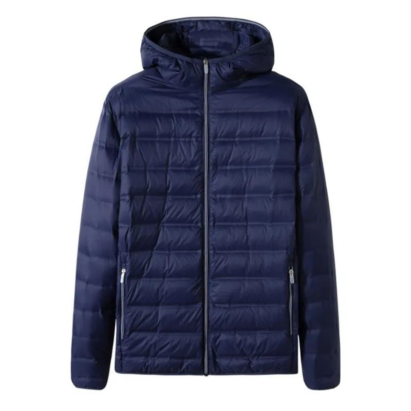 New Autumn Winter Men Duck Down Jacket Ultra Light Thin Plus Size 6XL 7XL 8XL Spring Jackets Men Stand Collar Outerwear Coat
