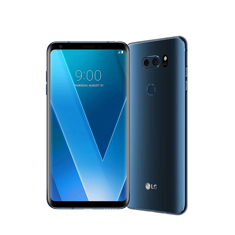 Синий Разблокированный LG V30 4 Гб ОЗУ 64 Гб/128 Гб ПЗУ 6," полный экран Qualcomm835 Восьмиядерный двойной задней камеры(без ивритского языка - Цвет: Синий