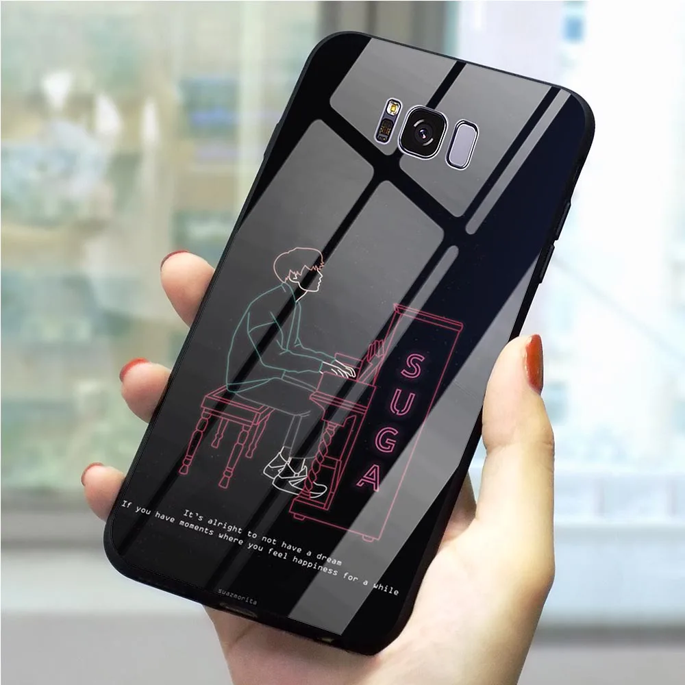 Чехол Kpop для телефона Samsung Note 8 9 10 Plus S7 Edge S8 S9 S10 A10 A20 A30 A40 A50 A60 A70 M40 стекло|Бамперы| |