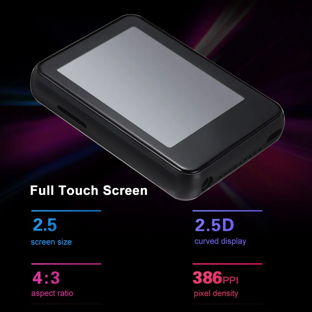 Сенсорный экран Bluetooth MP3 плеер 8 Гб 16 Гб музыкальный плеер с fm-радио видео плеер проигрыватель электронных книг MP3 с динамиком