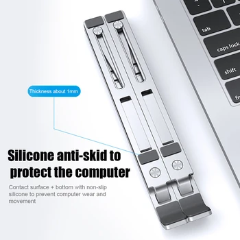 

Aluminum Alloy Adjustable Height Storage Ergonomic Home Office Tablet Stand Lazy Universal Desktop Modern Laptop Holder Foldable