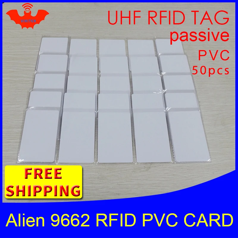 UHF RFID Бирка ПВХ Карта Alien 9662 915 МГц 868 860 960 Higgs3 EPC ISO18000 6C 50 шт. Бесплатная доставка