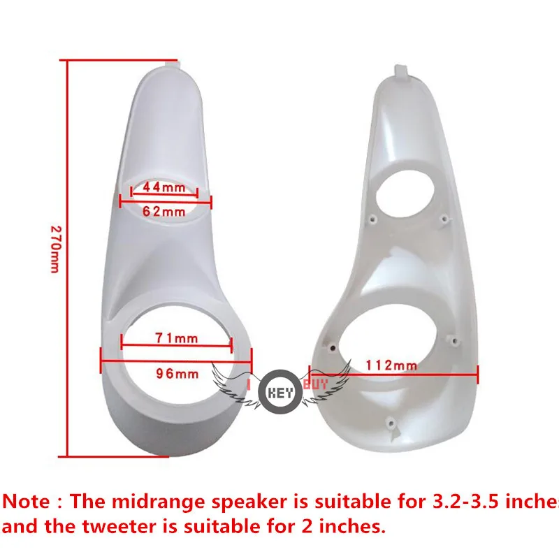 1 Pair Car Speaker Modified A-pillar Tweeter Bracket Wood Gasket For 2"/3" /3.5"/3.8"/4 inch Speakers modified Plastic Stand