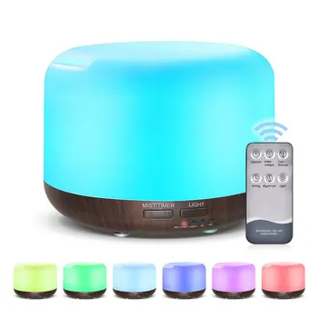 

300ml Wood Aromatherapy Humidifier Fragrance Lamp LED Colorful Essential Oil Humidifier Aroma Diffuser Mist Maker