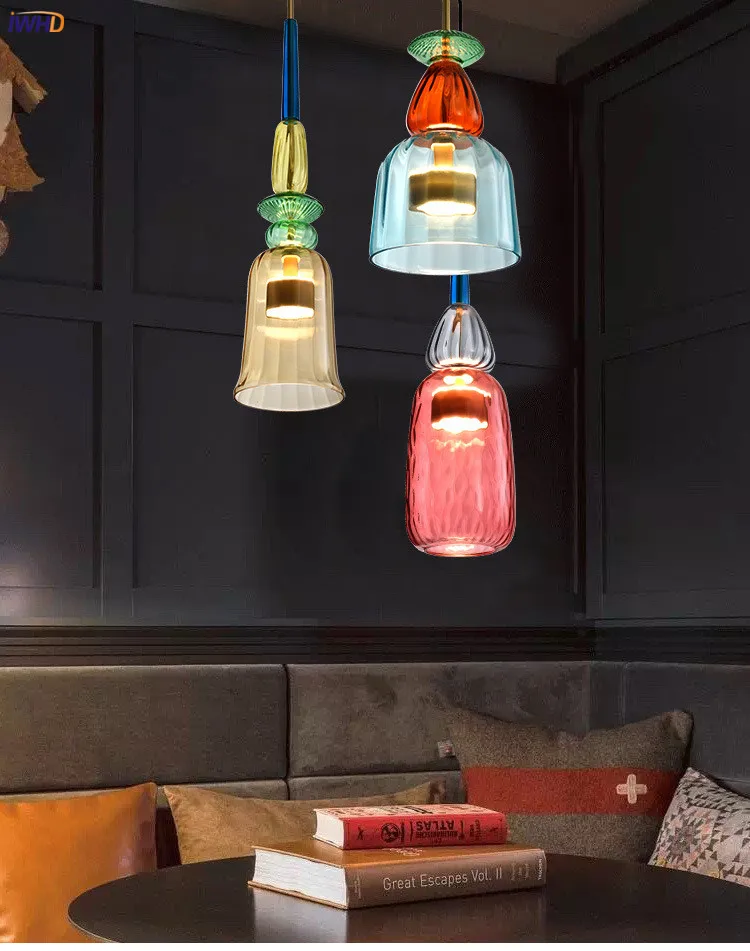 IWHD, скандинавский стиль, светодиодный подвесной светильник, светильники для столовой, гостиной, подвесной светильник, стеклянный подвесной светильник, s Hanglamp, светильник, светильник ing