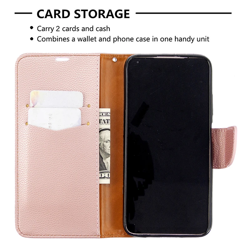 huawei phone cover Litchi Pattern Flip Leather Wallet Case For Huawei P40 P30 Lite/Pro PSmart Z/2019/2020 Y5/Y6/Y7 2018/2019 Honor 7A 8C 9X 9A 9S pu case for huawei