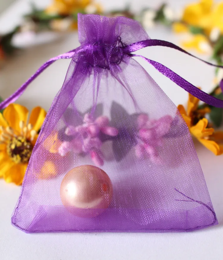 

30*40cm 3000pcs Dark purple Organza Bag christmas Drawstring bag jewelry packaging bags for gift/candy/wedding/party Yarn bag