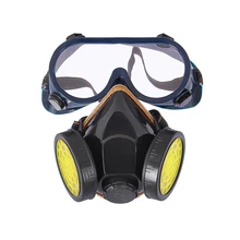 3 шт./компл. безопасности работы фильтра пыли маска пожарная пыли маска на половину лица химической респиратор противогаз