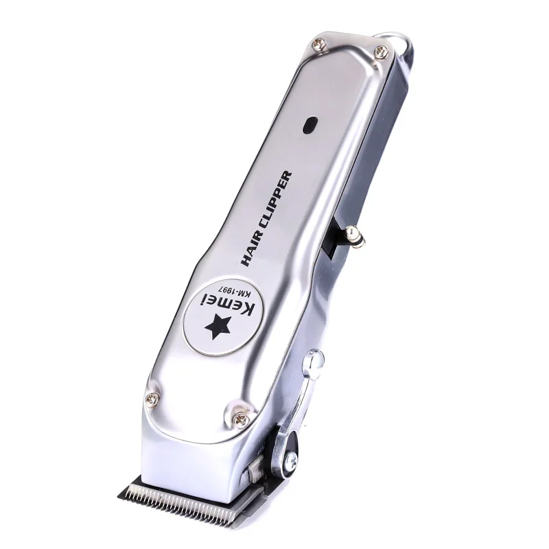  Kemei All Metal Professional Electric Hair Clipper Rechargeable Hair Trimmer Haircut Machine Kit KM