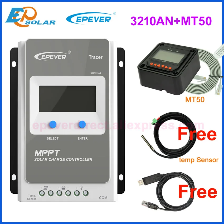 Контроллер солнечной зарядки EPever MPPT 40A/30A/20A/10A черный светильник ЖК солнечный