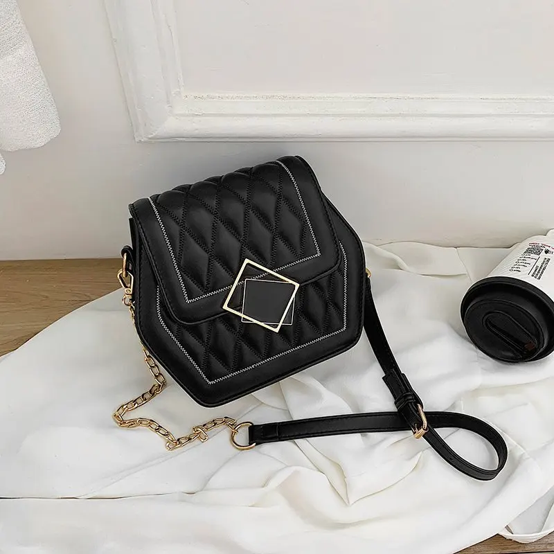 Маленькие шестиугольные сумки через плечо из искусственной кожи для женщин 2020 на