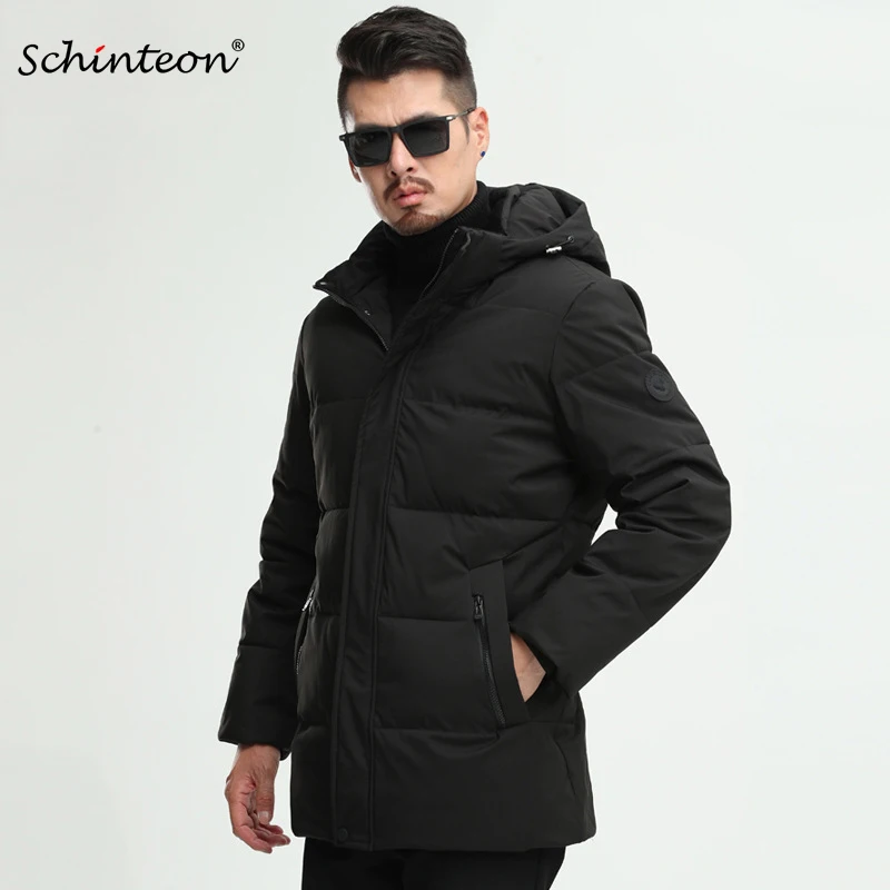 

Schinteon Brand Winter Jacket Parka Men Quilted Jacket Thick Warm Coat Outwear with Hood High Quality New