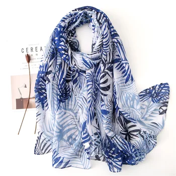 

National style lady Keep warm Print silk Scarf Autumn and winter Travel Women Cotton and linen beach Shawl Seaside blanket scarf