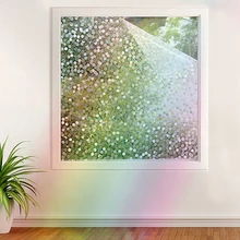 WXSHSH Радужная Цветная декоративная оконная пленка htv виниловая статическая клейкая стеклянная наклейка Солнцезащитная витражное окно крышка