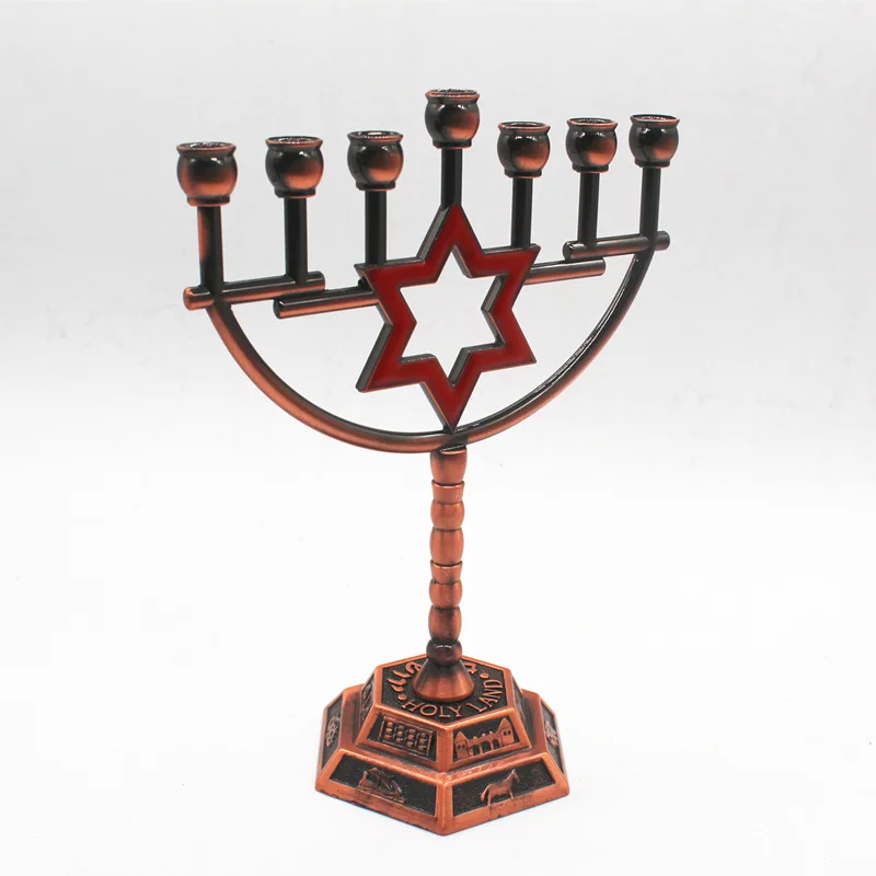 Menorah Хрустальный подсвечник металлический 7 веток канделябры 12 племен