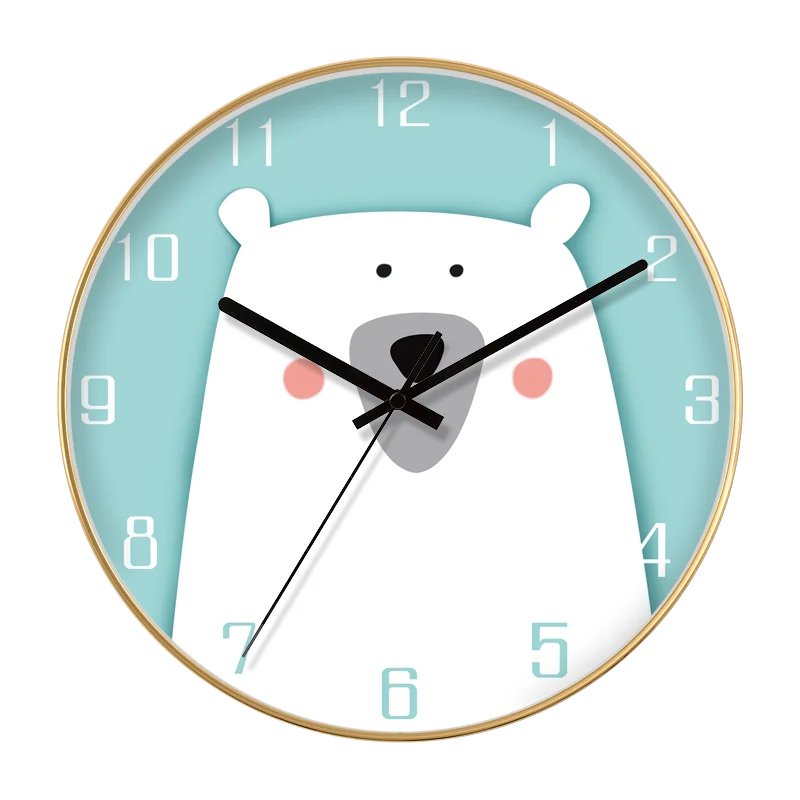 Cartoon Wall Clock Art Design Children Stylish Minimalist Wall Clock Quartz Reloj Pared Grande Bedroom Home Decor SS60WC