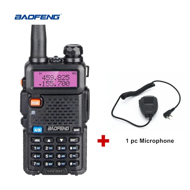 Baofeng UV-5R рация+ NL770S антенна для мобильных автомобильных радиостанций охотничья станция Макс 150 Вт UV5R UHF VHF трансивер CB Ham радио - Color: 8W Add 1 Mic